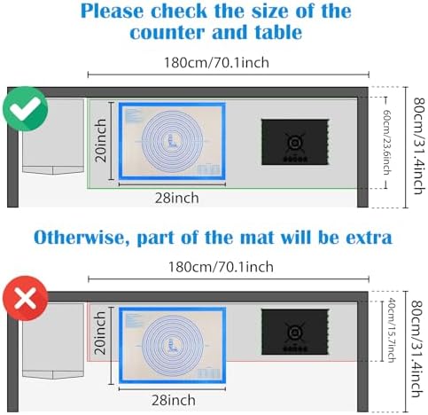 Nonstick Silicone Pastry Mat, Extra Large
