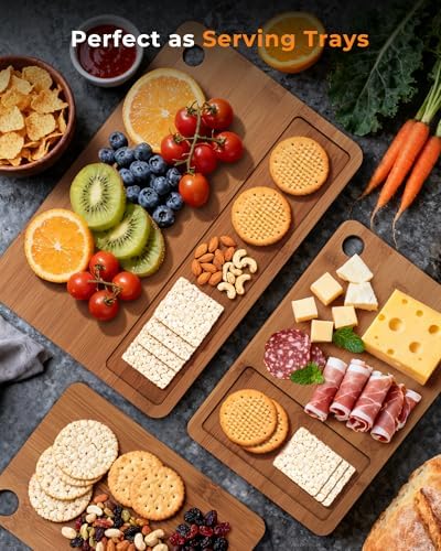 9-Piece Natural Teak Utensil Set with 3-Piece Bamboo Boards