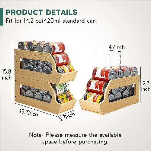Yumkfoi Bamboo Can Organizers, 2 Pack