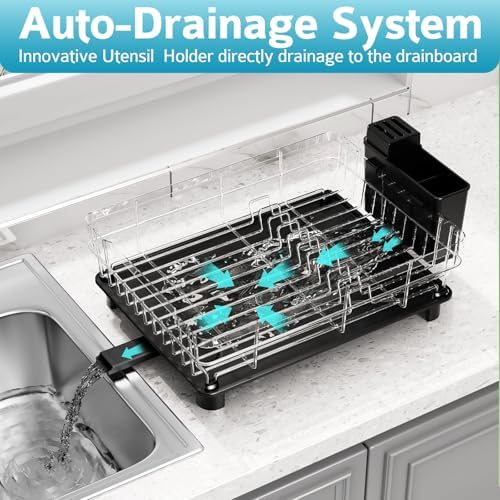 Dish Drying Rack, 12.8" W x 16.9" L