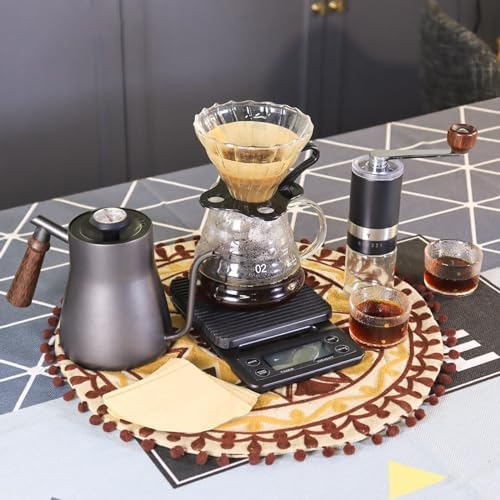 SOTECH Pour Over Coffee Maker Set, 2 Cup, Wooden Suitcase