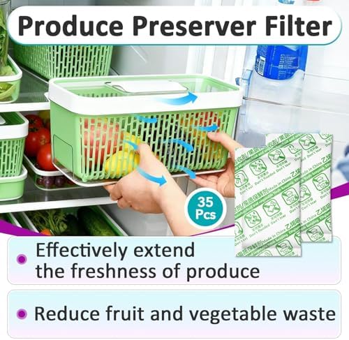 35 Pcs Carbon Filter Refills for OXO GreenSaver Produce Keepers