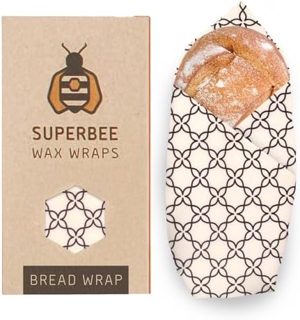 SuperBee Reusable Beeswax Bread Wrap, XXL, Meadow