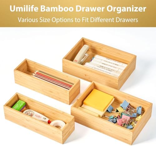 Umilife Silverware Tray, 12 x 3 x 2.5 Inch, Set of 2