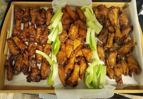 Bamboo 4 Pack Serving Trays for Party Large One with Handle