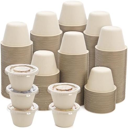 Tebery 200 Pack 4 Oz Disposable Condiment Portion Cups, Small Sauce