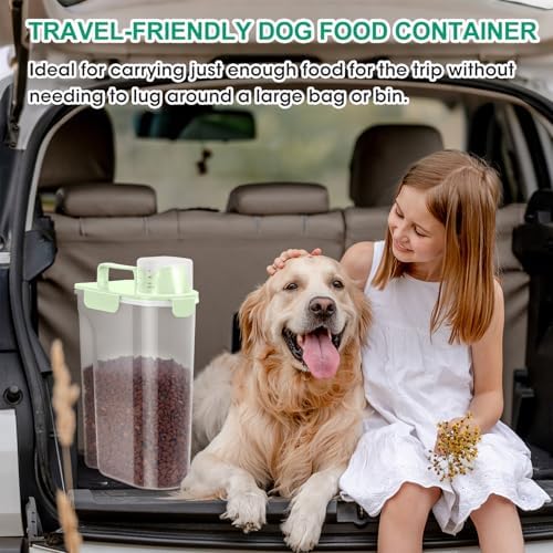 TBMax Travel Dog Food Storage Container 5 lbs with Dog Bowl, Airtight