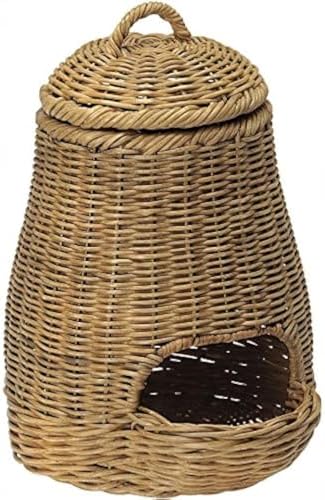 KOUBOO Wicker Onion Storage Basket with Lid, Kitchen Organizer Medium
