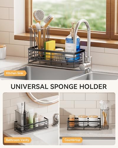 Yofidra Sponge Holder for Kitchen Sink with Stone Drying Mat
