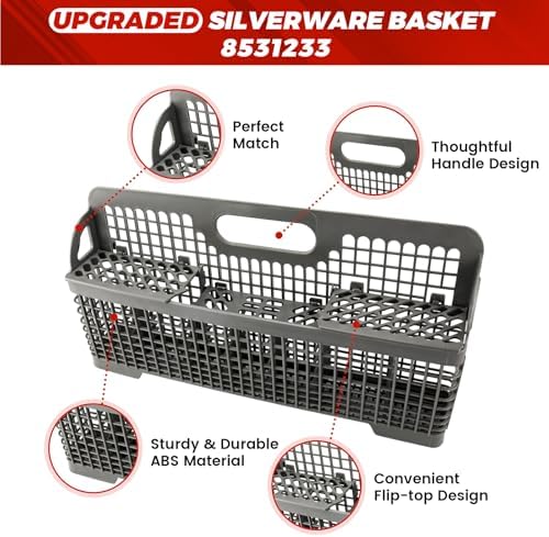 【2026 UPGRADED】8531233 WP8562043 Dishwasher Silverware