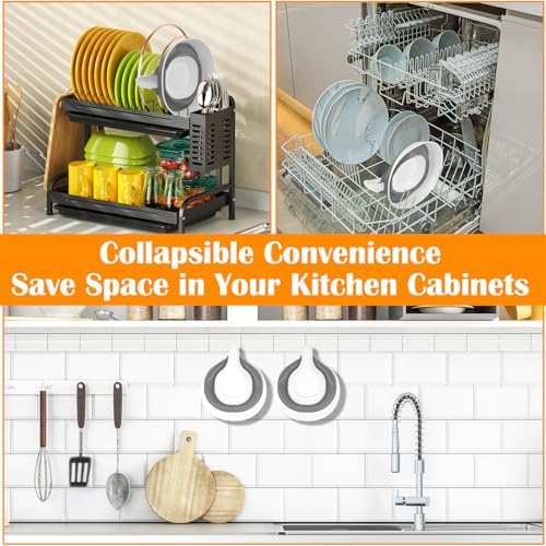 Small Colander with Draining Base, Collapsible Strainer Basket