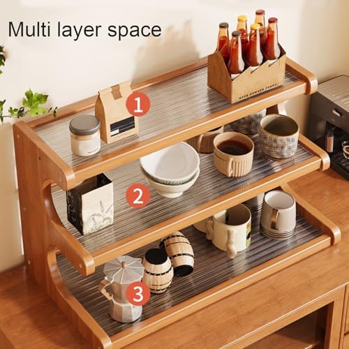 3-Tier Wooden Mug Holder Countertop, Coffee Cup Holder Mug Display