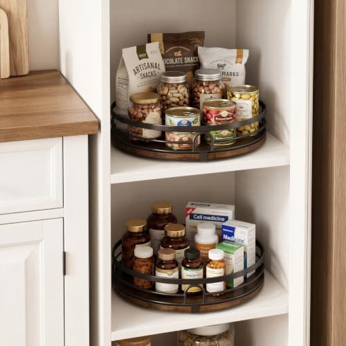 2 Pack 9" 10" Lazy Susan Turntable Organizer for Table Top