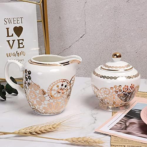 Ceramic Sugar Bowl, Creamer Jug Sugar Jar, Ceramic Creamer and Sugar