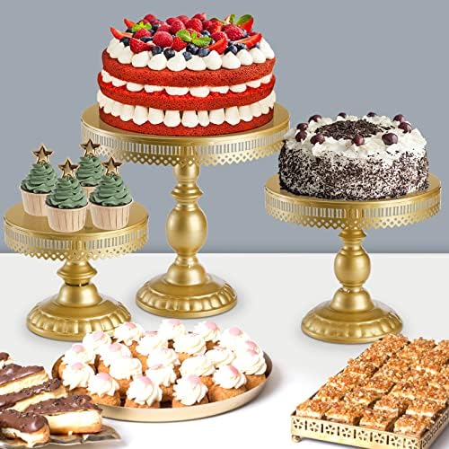 Hedume Set of 10 Cake Stand, Metal Cupcake Stand Set with Multiple