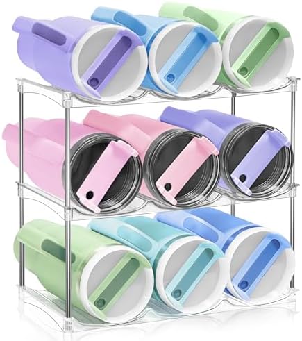 Spaclear Stackable Water Bottle Organizer for Stanley 40oz Tumbler