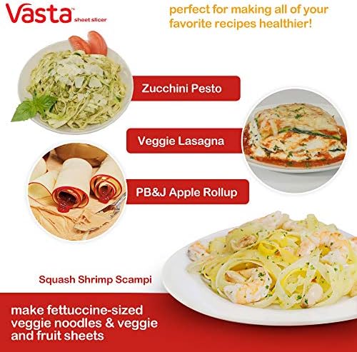 Vasta Veggie & Fruit Sheet Slicer, Stainless Steel Blade, 2