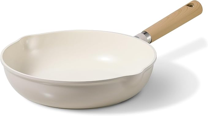 CAROTE 10" Ceramic Frying Pan Skillet, Non Stick Skillet Chef's Pan, Healthy & by CAROTE
