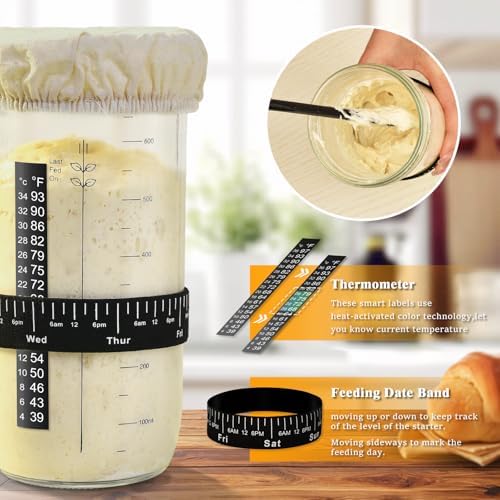Sourdough Starter Kit & Bread Baking Supplies Set - 9" Proofing
