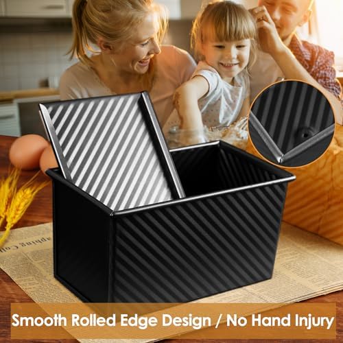 Pullman Sandwich Bread Loaf Pan with Lid, Nonstick Aluminized Steel