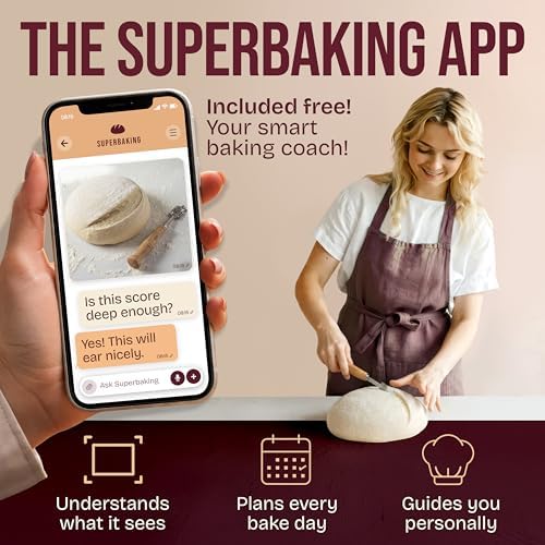 Superbaking Bread Lame with 5 Extra Blades, Classic Ergonomic Wooden