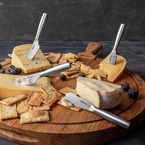 BOSKA Cheese Knife Set Mini Copenhagen, 4 Stainless Steel Knives
