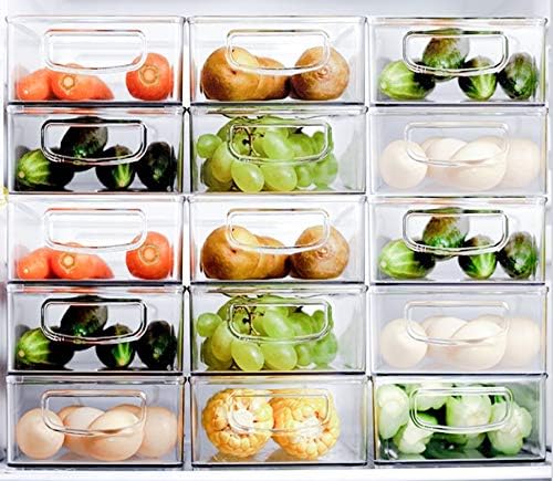 Kingrol 6 Pack Plastic Storage Bins, 10 x 6 x 3 Inch
