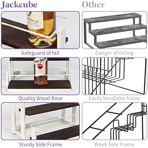J JACKCUBE DESIGN Coffee Syrup Organizer Rack Station, Coffee Bar