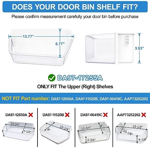 DA97-17255A Refrigerator Door Bin Compatible with Samsung Refrigerator