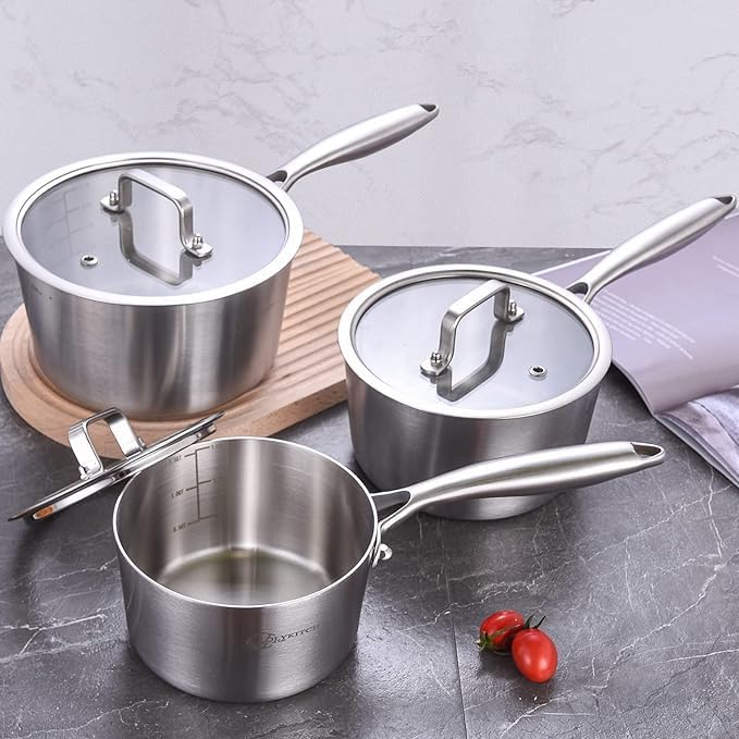 LOLYKITCH Tri-Ply Stainless Steel Saucepan Set - Image 5