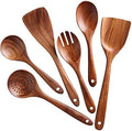 Mother’s Day Wooden Spoons for Cooking Set of 6, Handmade Mango Wood Kitchen by Artisenia