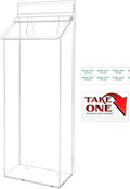 Outdoor Brochure Holder Holds 4" x 9" Advertising Trifolds Clear Acrylic Wall by MarketingHolders