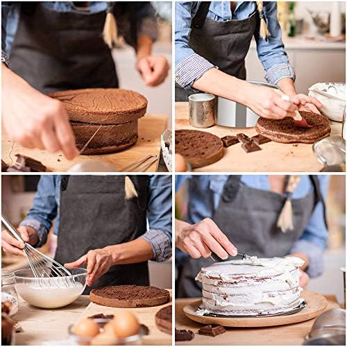 TeamFar 6 Inch Cake Pan, 6” x 3” Stainless Steel Round Baking Pan Set
