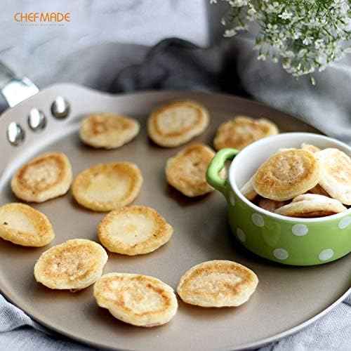 CHEFMADE Crepe Pan with Bamboo Spreader, 8-Inch Non-Stick Pancake Pan