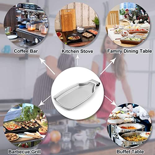 Stainless Steel Spoon Rest for Kitchen Stove Top, Herogo Large Cooking