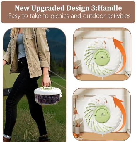 2 Pcs Multi Purpose Drain Basket with Lid, Collapsible Handle 2 in 1