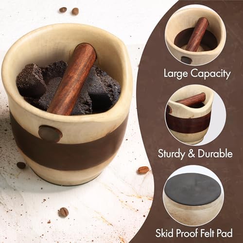 Leavitt Bay Espresso Espresso Knock Box & Anti-Slip Barista Grounds