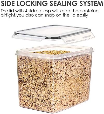Vtopmart Airtight Food Storage Containers, 6 Pieces, Black