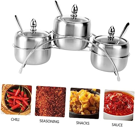 Stainless Steel Spice Rack Organizer Set, European Style Condiment