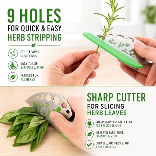 9-Hole Stainless Steel Herb Stripper