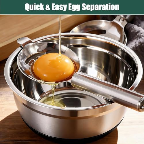 Stainless Steel Mixing Bowls Set with Lids & Silicone Base,7‐Piece Set