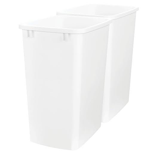Rev-A-Shelf 2-Pack 35 Quart Polymer Replacement Trash Bin, Recycle Waste by Rev-A-Shelf