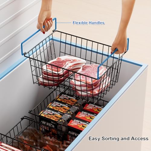 Orgneas Freezer Organizer Bins, 4 Pcs