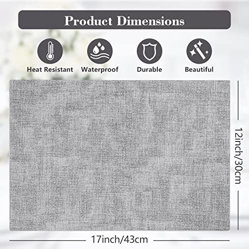 Faux Leather Placemats Set of 6,Heat Resistant Placemats for Dining