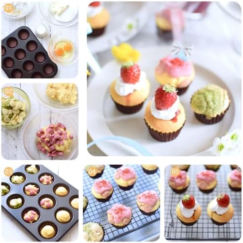 12 Cup Mini Small Muffin Cupcake Pan for Toaster Oven Air Fryer