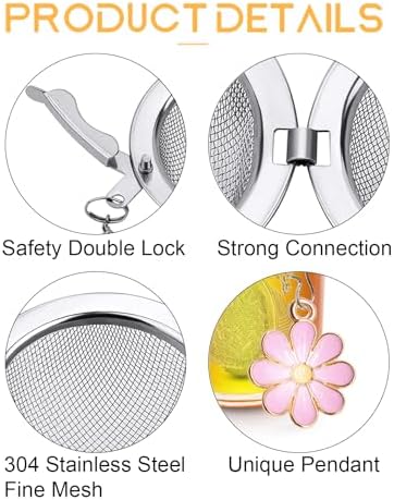 Set of 2 Tea Infuser for Loose Leaf Tea with Butterfly and Flower