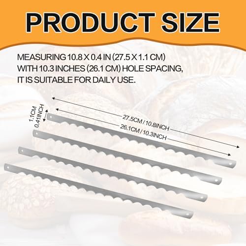 Bread Bow Knife Replacement Blades, 12 Pcs, 10.8" Stainless Steel