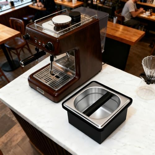 Coffee Knock Box, Stainless Steel Espresso Knock Box for Coffee
