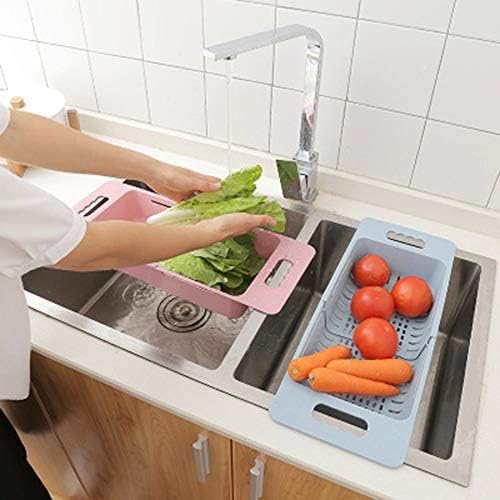 Collapsible Over The Sink Colander Dish Fruit Vegetable Strainer