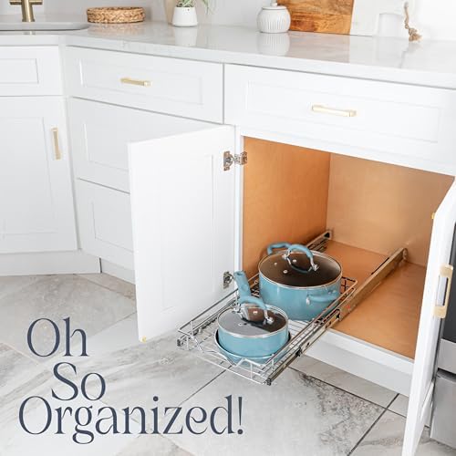 HOLDN’ STORAGE Pull Out Cabinet Organizer, Heavy Duty-w/Lifetime